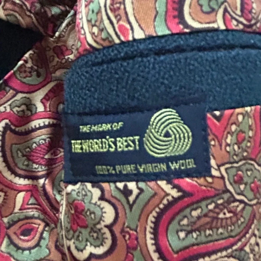 Vintage American Craftsmen Blazer Union Made USA Green 100% Pure Virgin Wool 70s